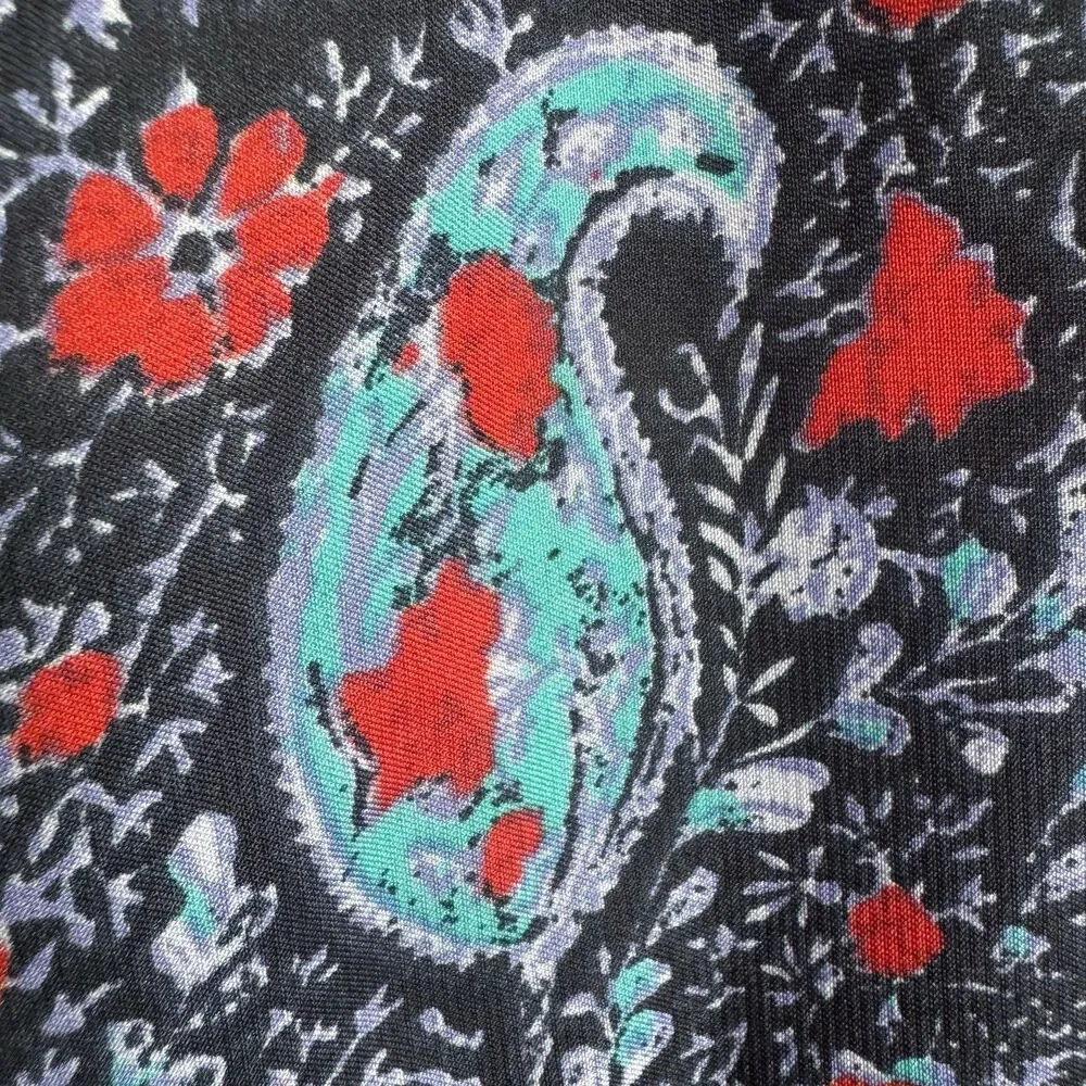 NEW Y2K American Eagle Paisley Midi Dress L Boho Fairy sun dress Pockets ruffle - Picture 13 of 16